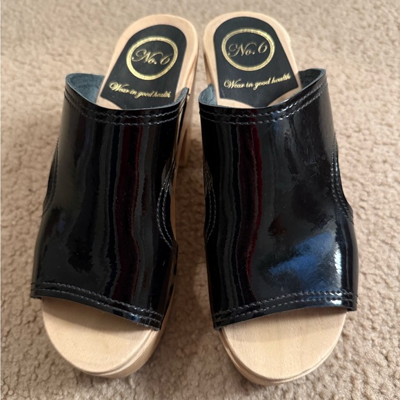 No. 6 Alexis Cut Out Platform Slide Clogs - Picture 2 of 6